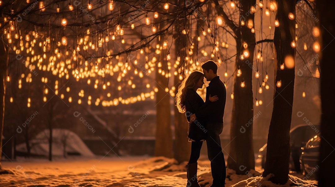 Um casal se abraçando no dia dos namorados