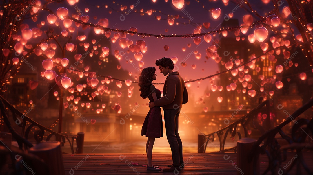 Um casal se abraçando no dia dos namorados