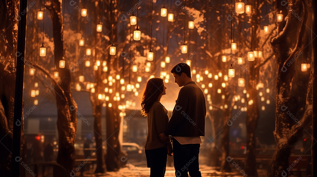 Um casal se abraçando no dia dos namorados