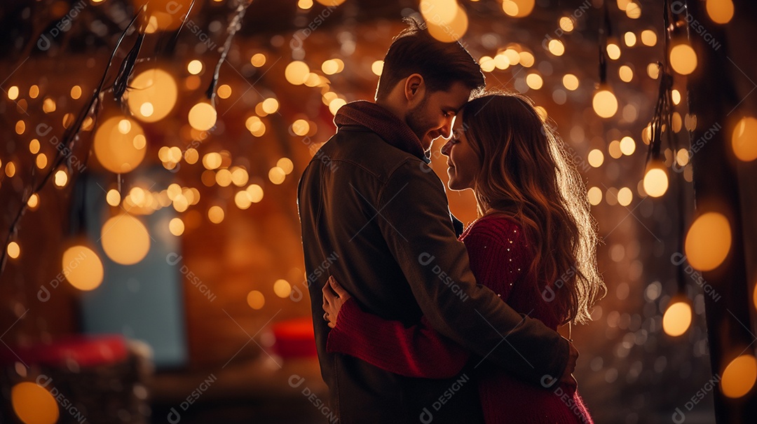 Um casal se abraçando no dia dos namorados