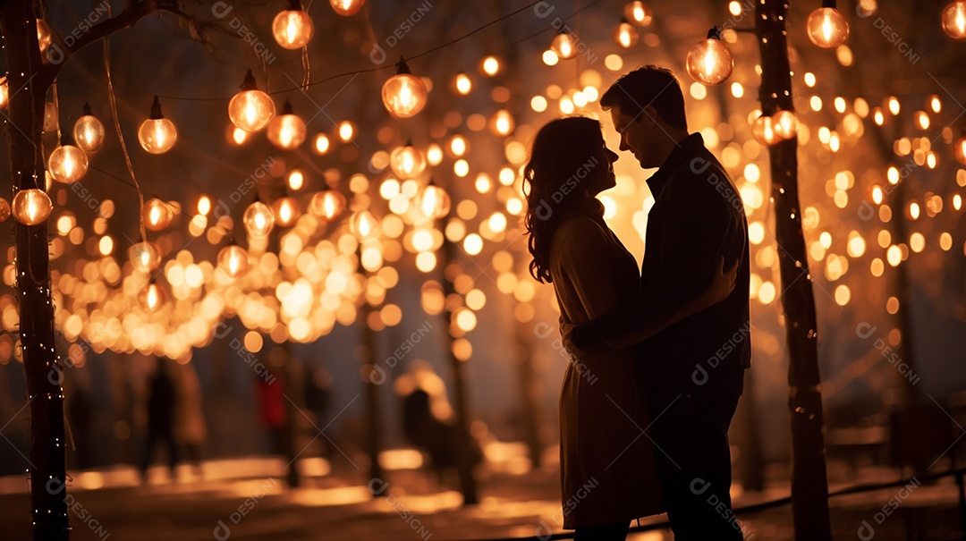 Um casal se abraçando no dia dos namorados