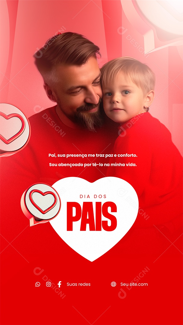 Story Dia Dos Pais 13 de Agosto Social Media PSD Editável