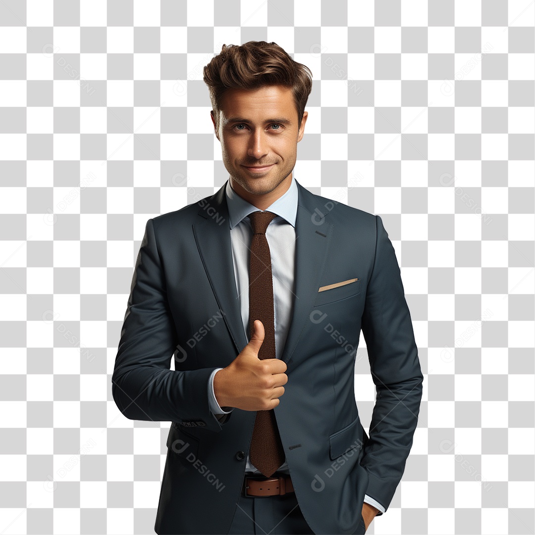 Homem Empresário de Terno PNG Transparente