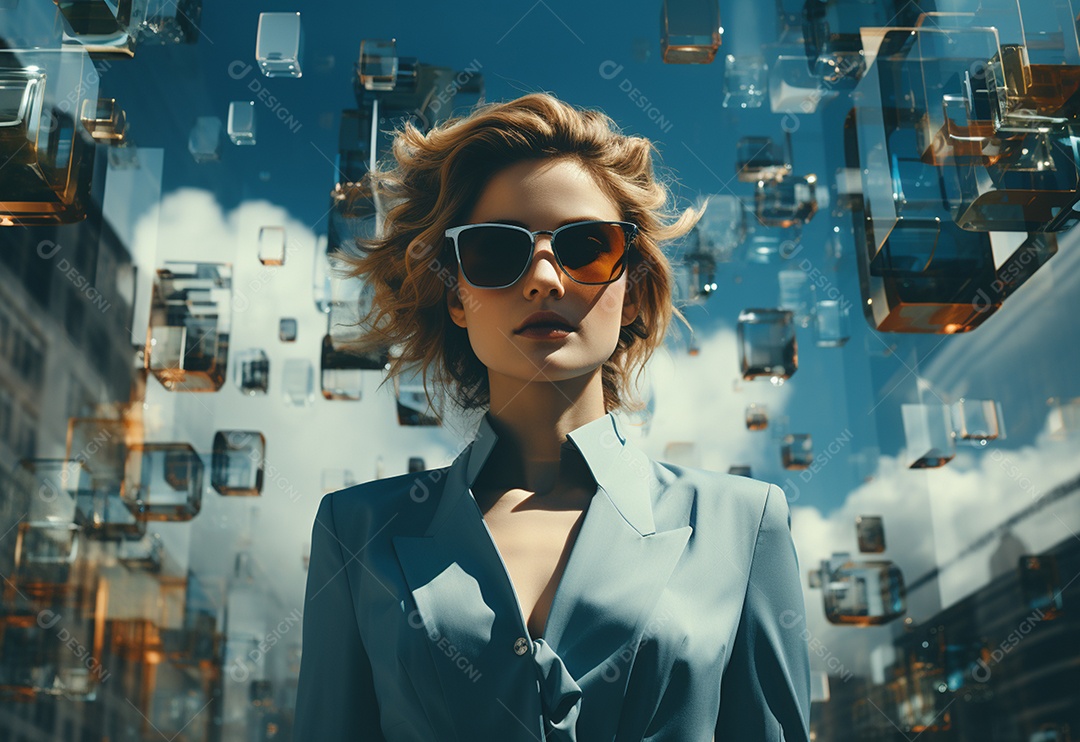 Imagem realista de mulher linda jovem