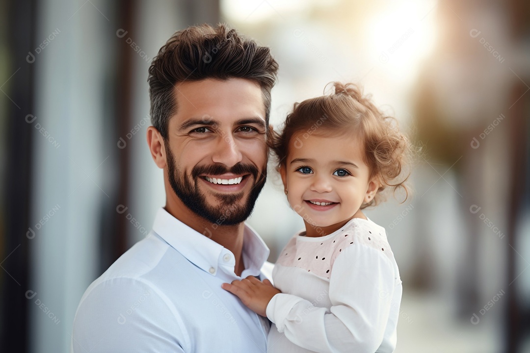 Pai e filho sorridentes