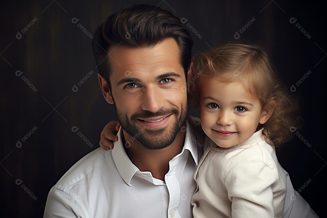 Pai e filho sorridentes