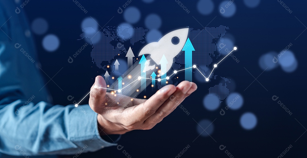 Homem jovem empresário em seu escritório