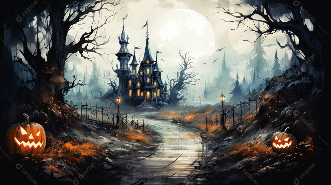 Cenário de halloween.