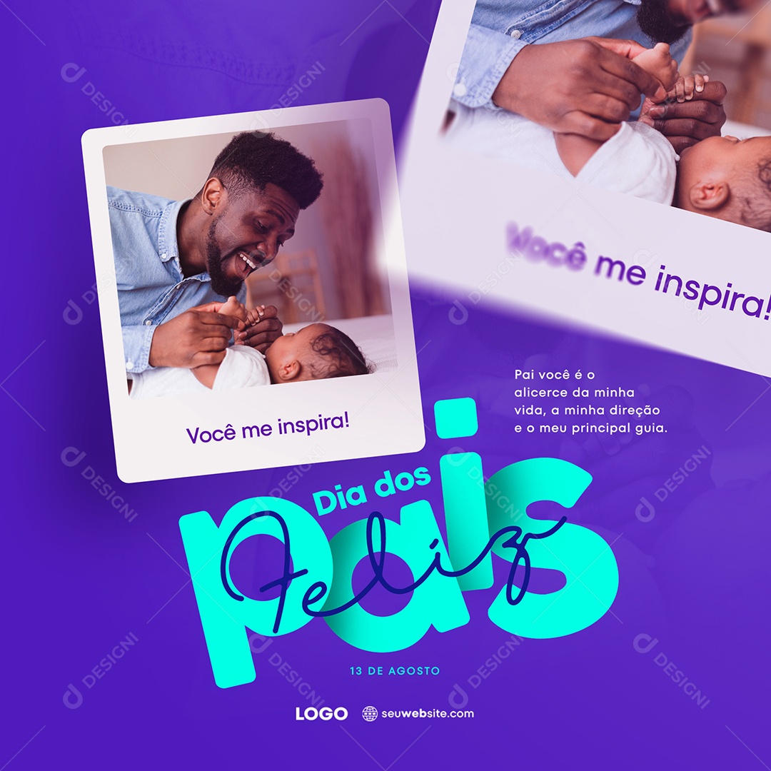 Feliz Dia Dos Pais Meu Principal Guia Social Media PSD Editável