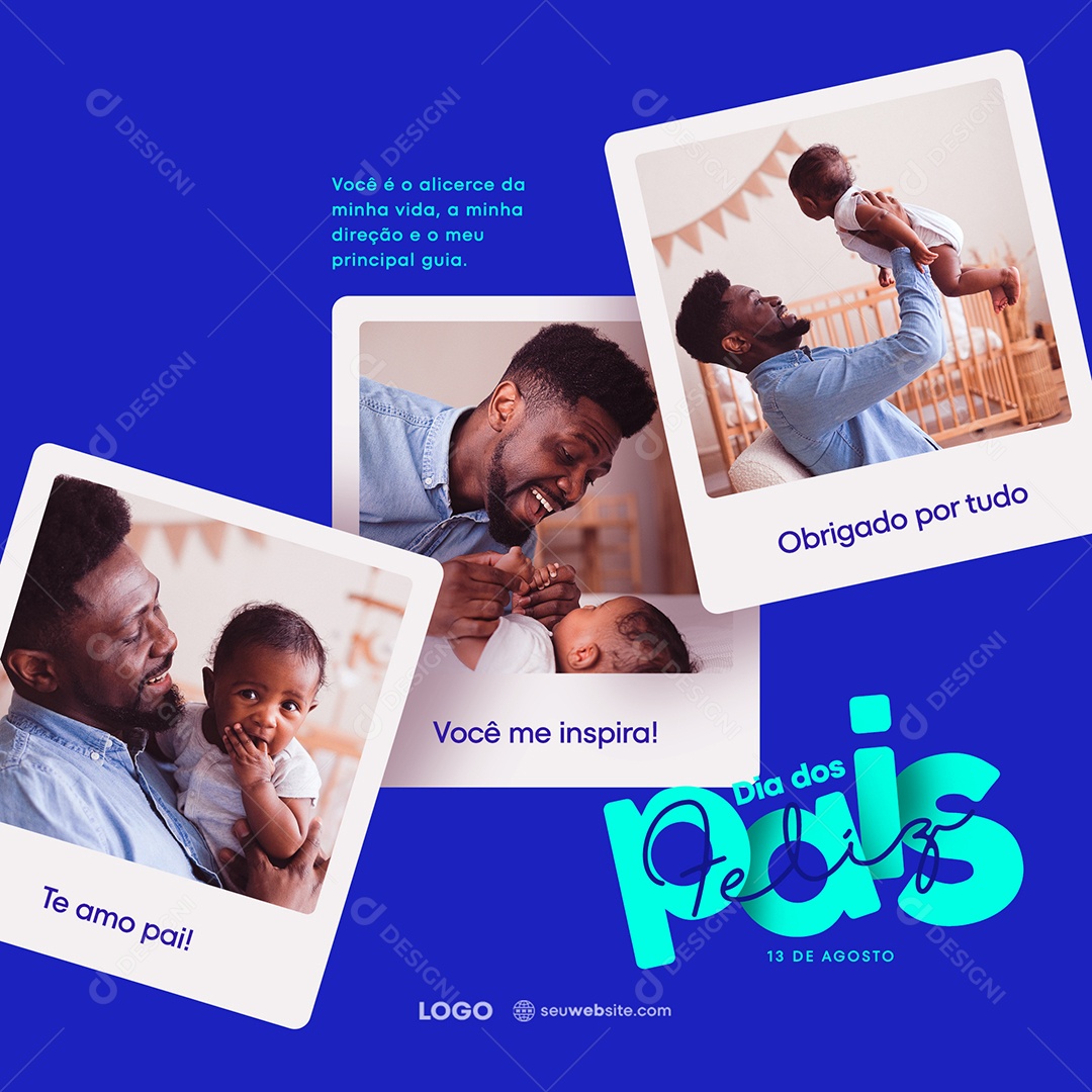 Social Media Você Me Inspira Feliz Dia Dos Pais PSD Editável