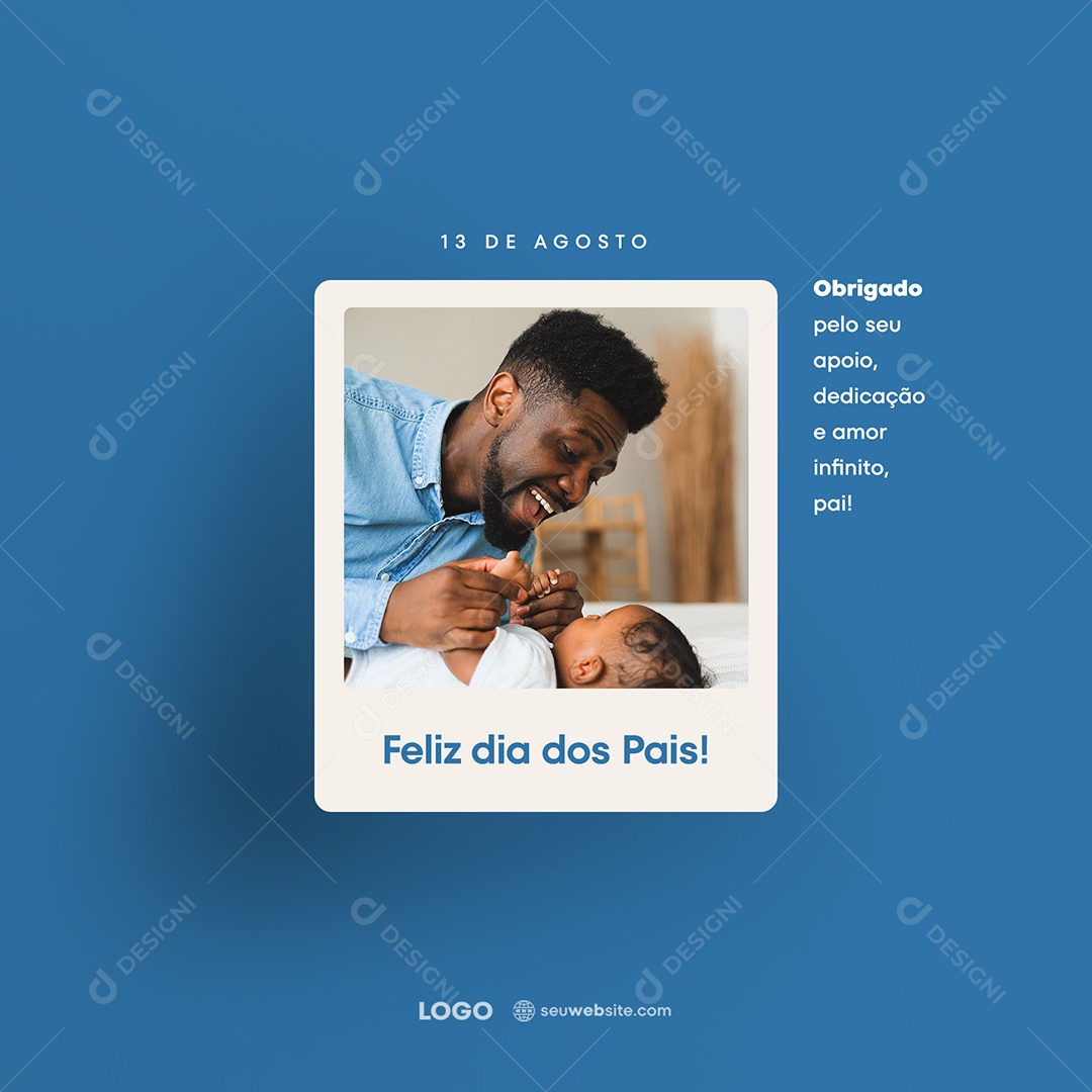 Social Media Dedicação e Amor Infinito Feliz Dia Dos Pais PSD Editável