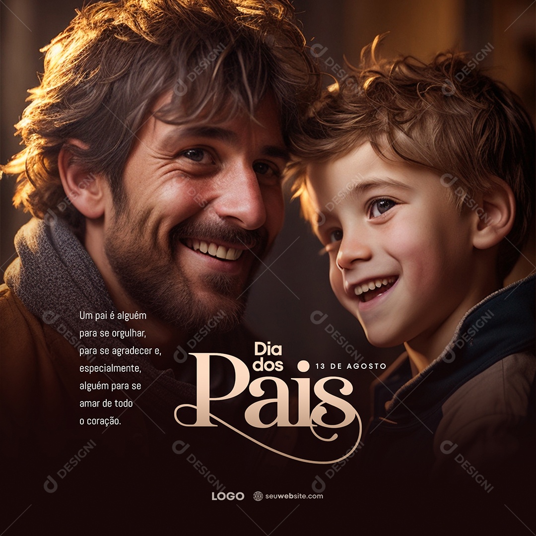 Alguém Para Se Orgulhar Dia Dos Pais Social Media PSD Editável