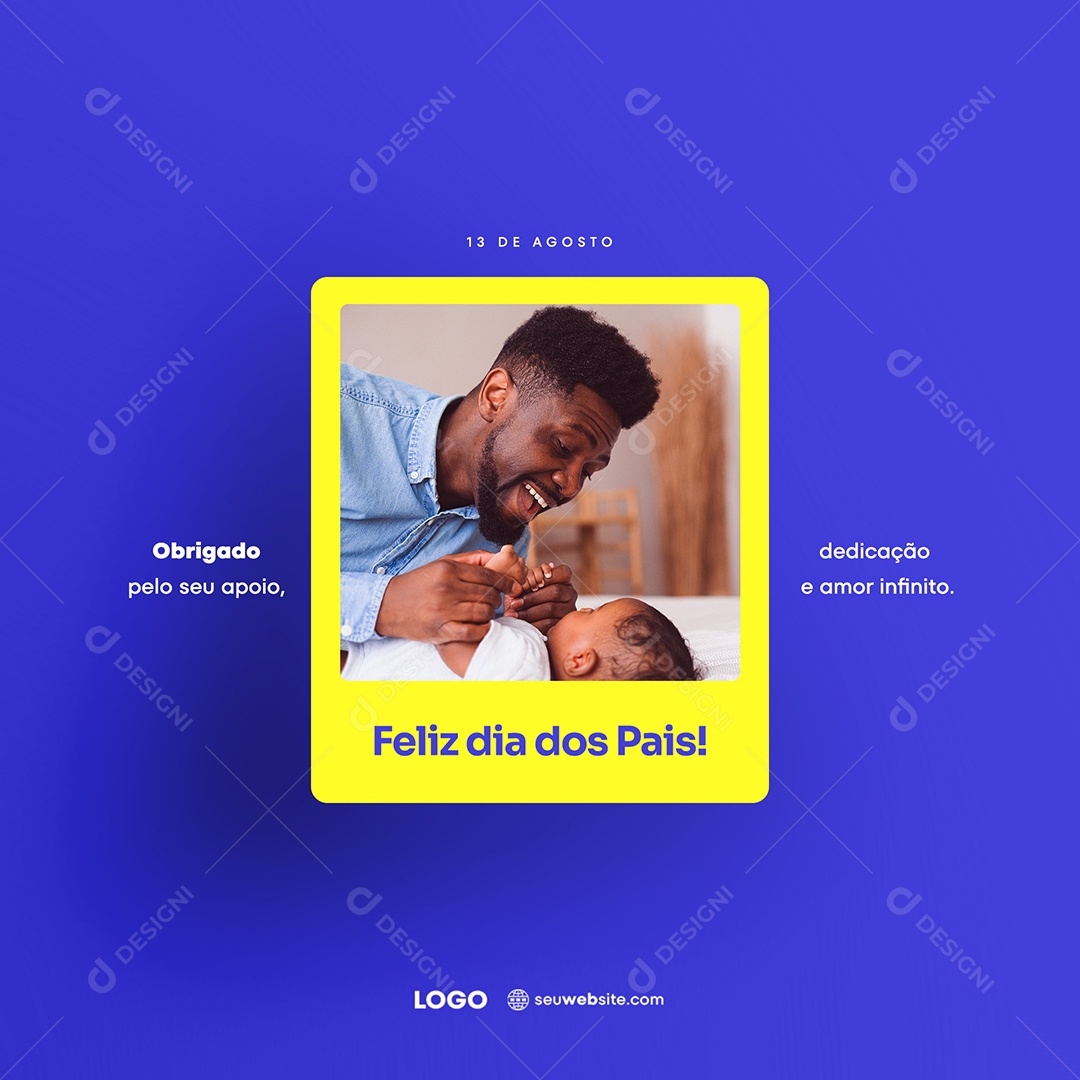 Social Media Dia Dos Pais 13 De Agosto PSD Editável