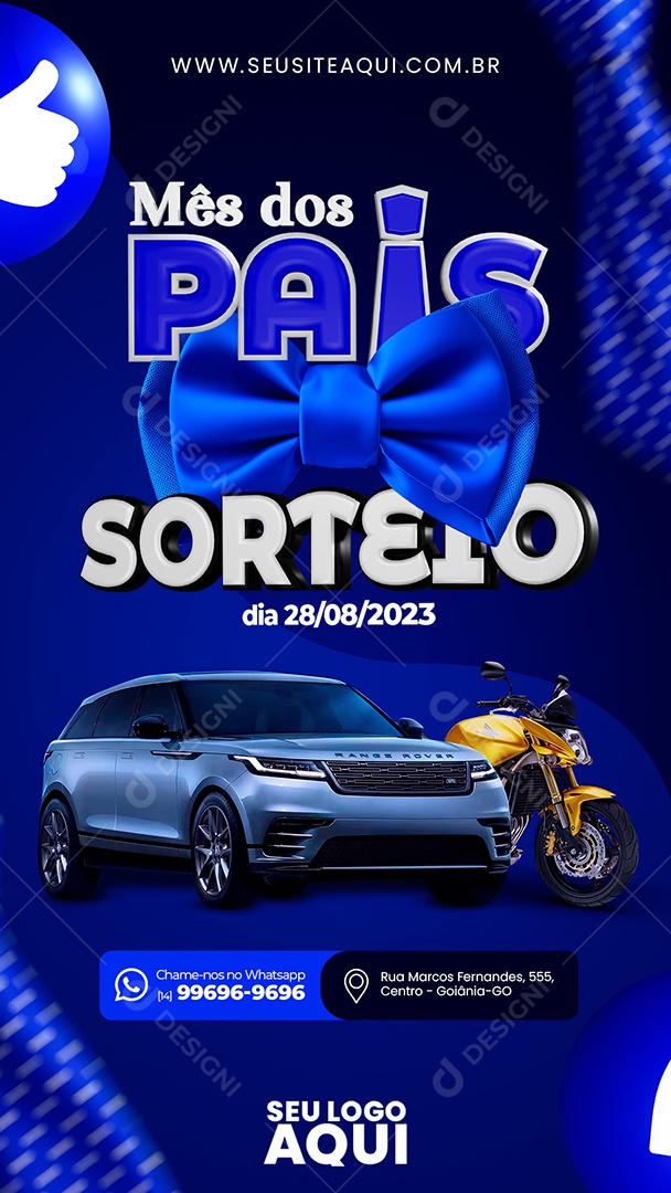 Story Mês dos Pais Pai Você Merece o Melhor Concessionária Social Media PSD Editável