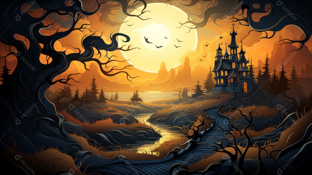 Cenário de halloween.