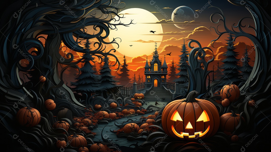 Cenário de halloween.