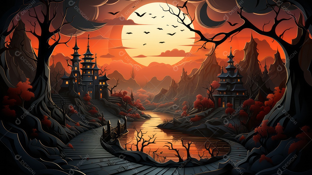 Cenário de halloween.