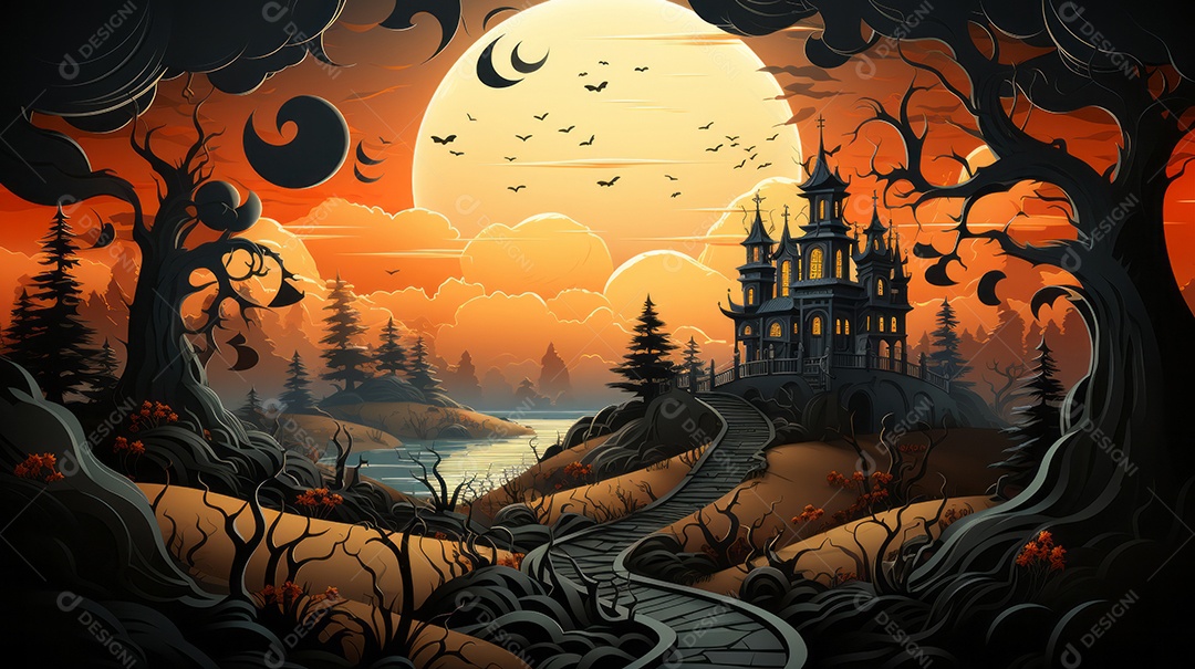 Cenário de halloween.