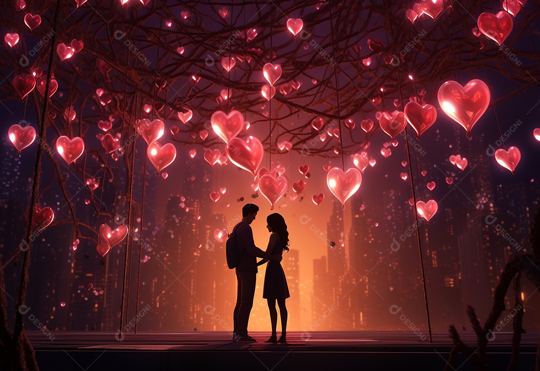 Um casal se abraçando Dia dos Namorados