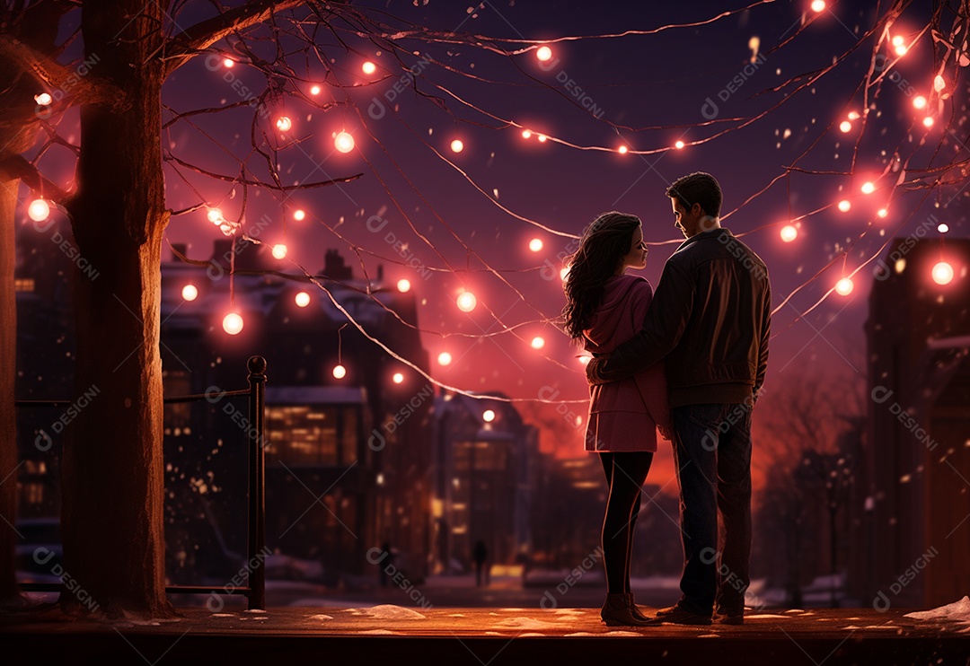 Um casal se abraçando Dia dos Namorados