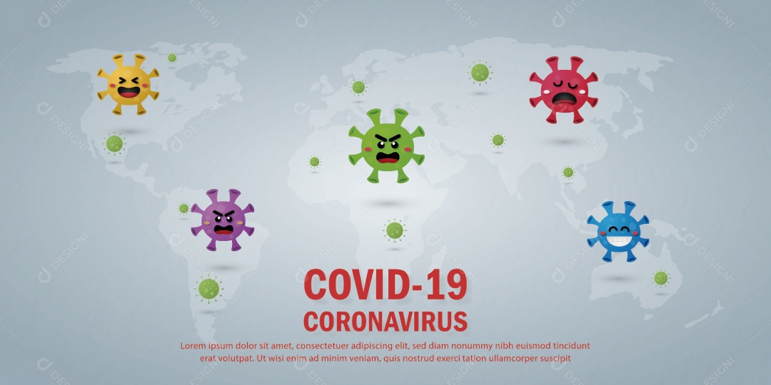 Ilustração do Coronavírus Vetor EPS