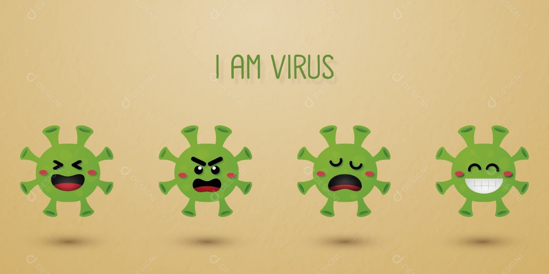 Ilustração do Coronavírus Vetor EPS