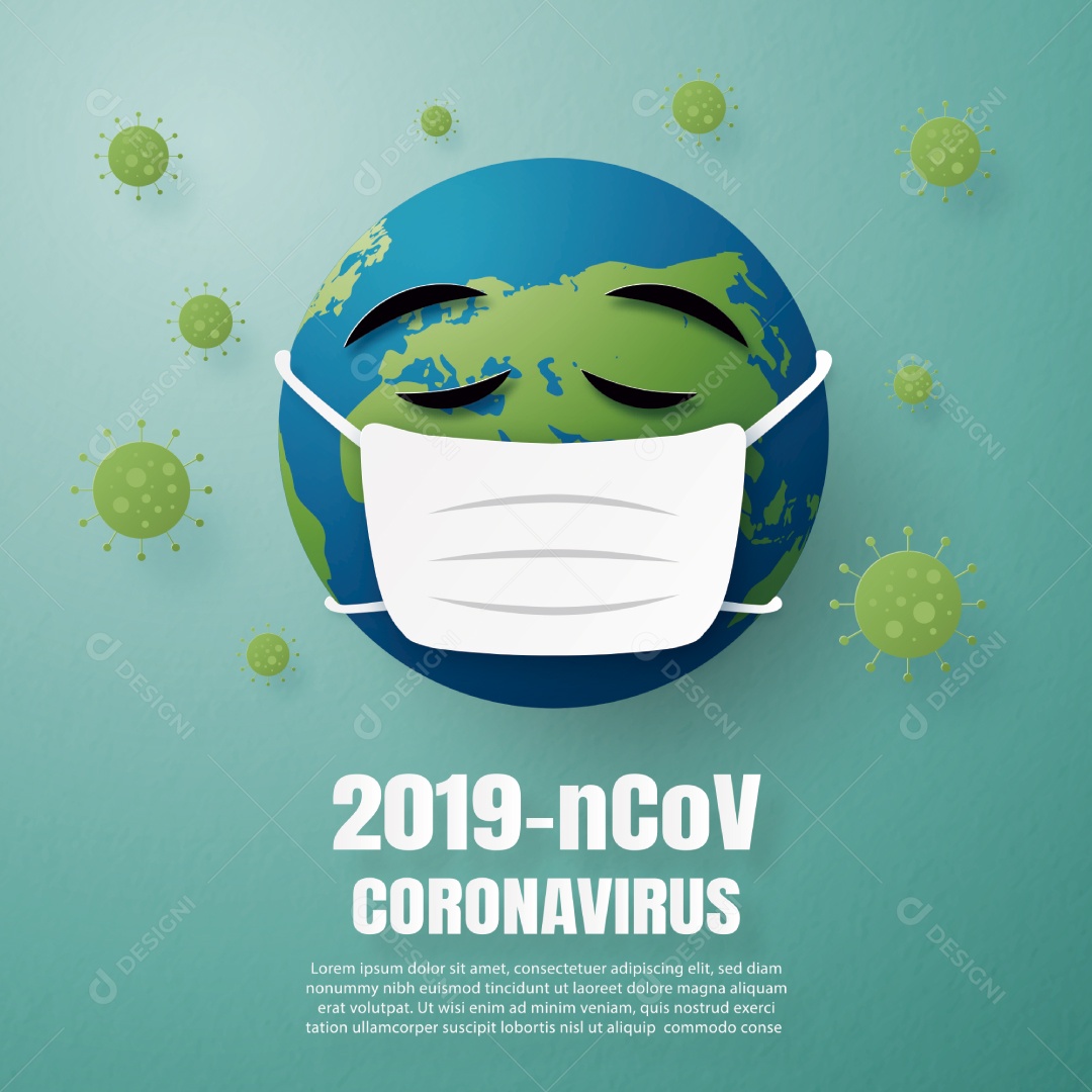 Ilustração do Coronavírus Vetor EPS