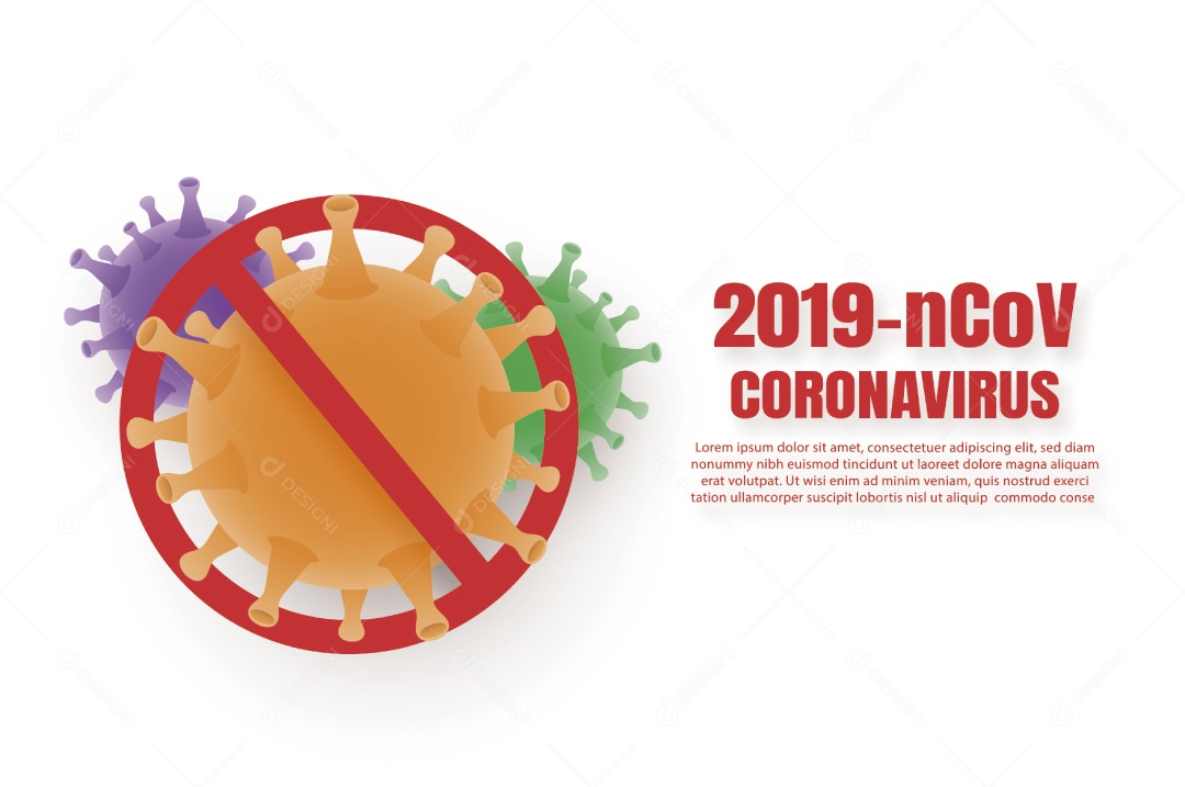 Ilustração do Coronavírus Vetor EPS