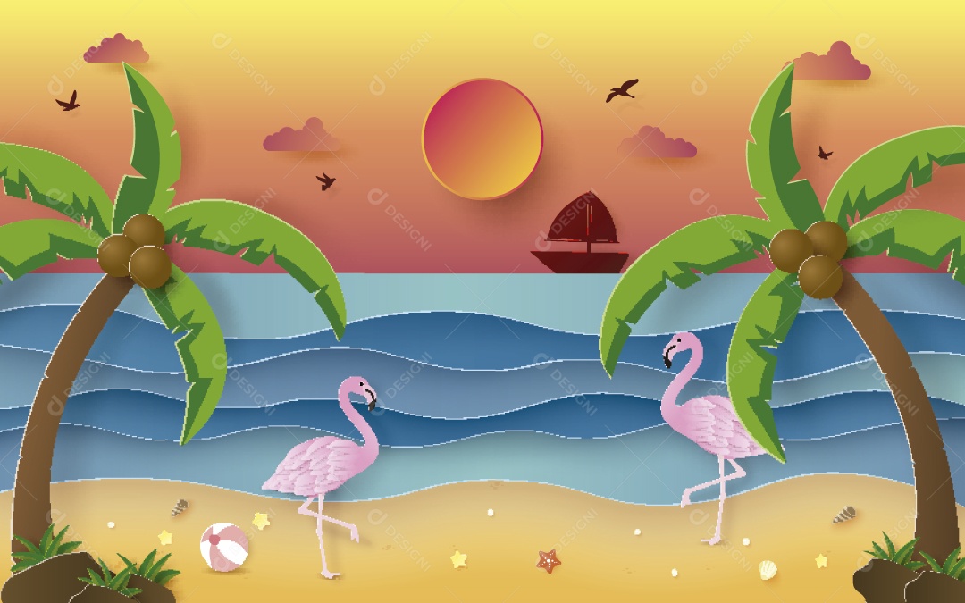 Ilustrações de Verão Vetor EPS