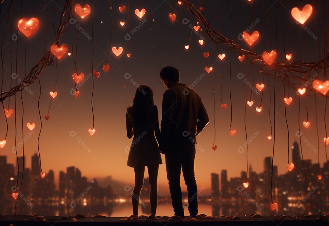 Um casal se abraçando Dia dos Namorados