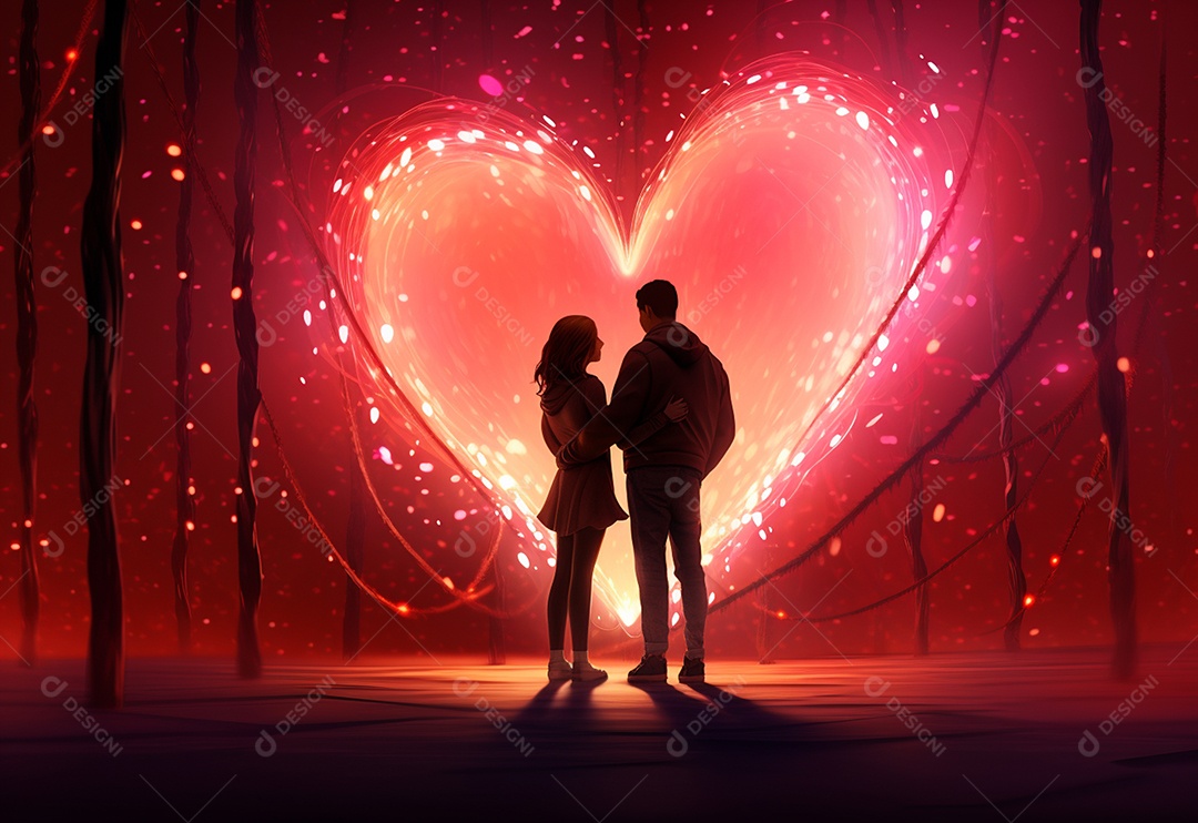 Um casal se abraçando Dia dos Namorados