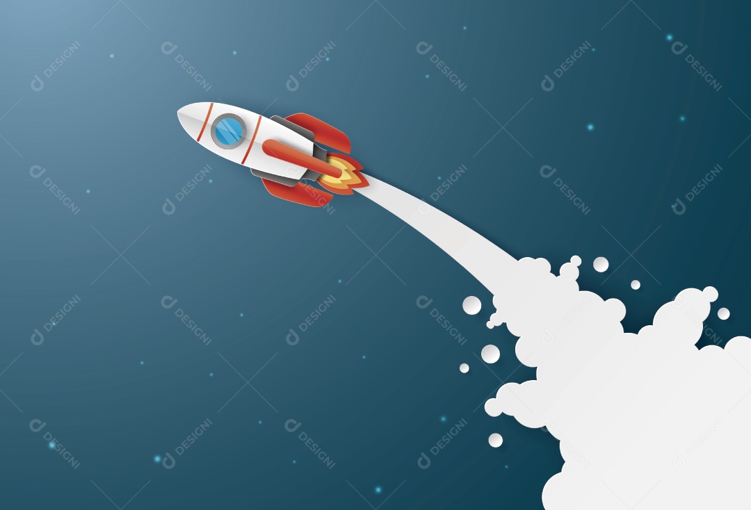 Foguete Ilustração Vetor EPS