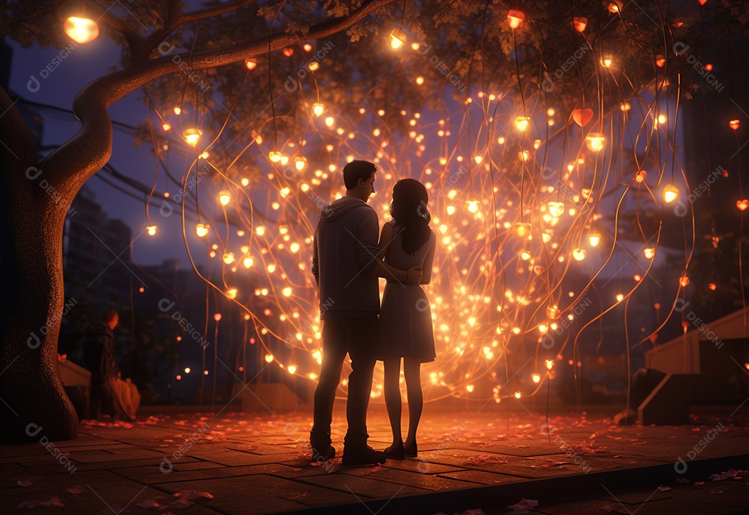 Um casal se abraçando Dia dos Namorados