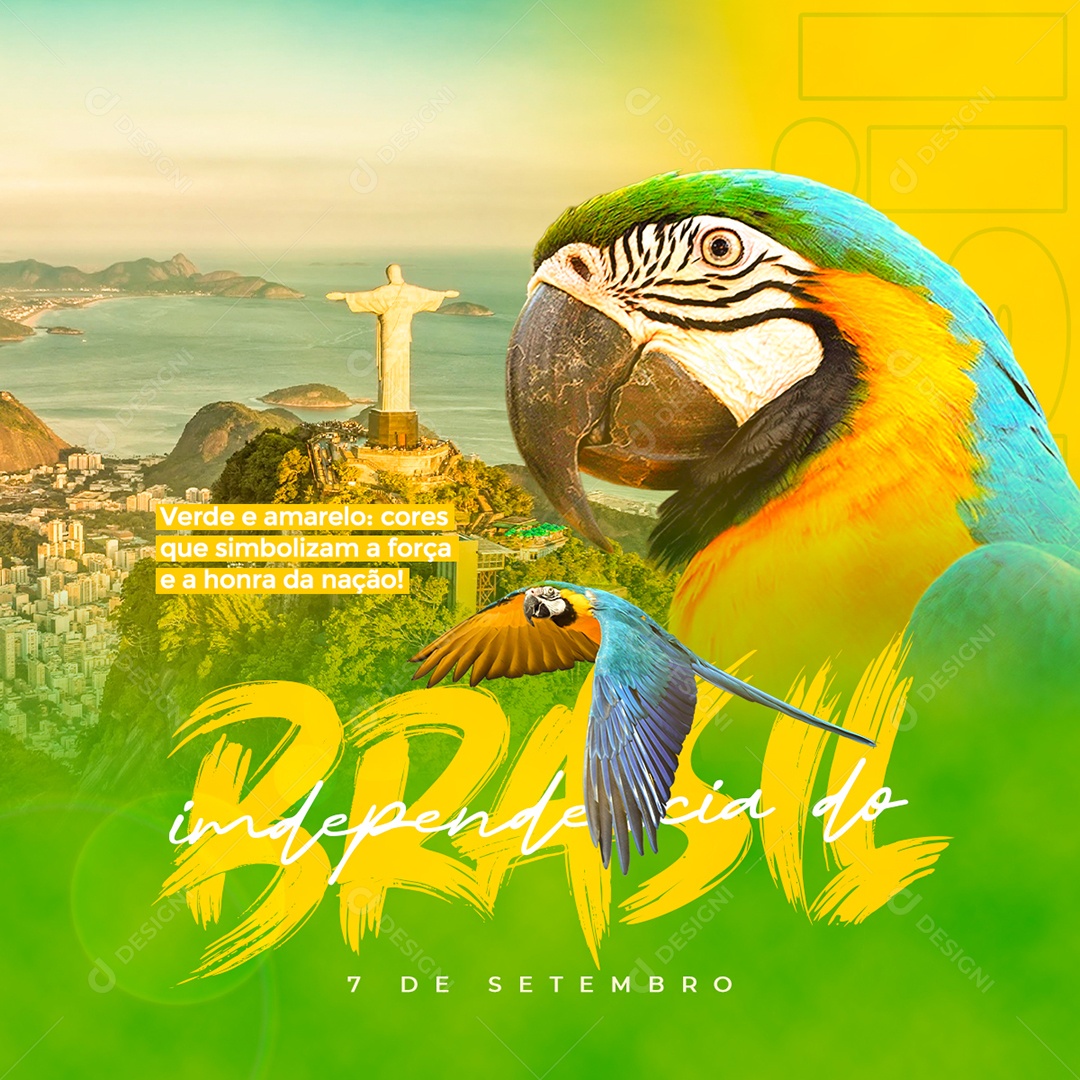 Independência do Brasil Social Media PSD Editável