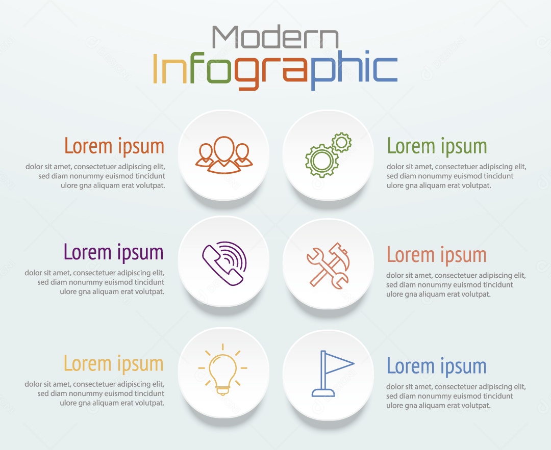 Infográfico Moderno Vetor EPS