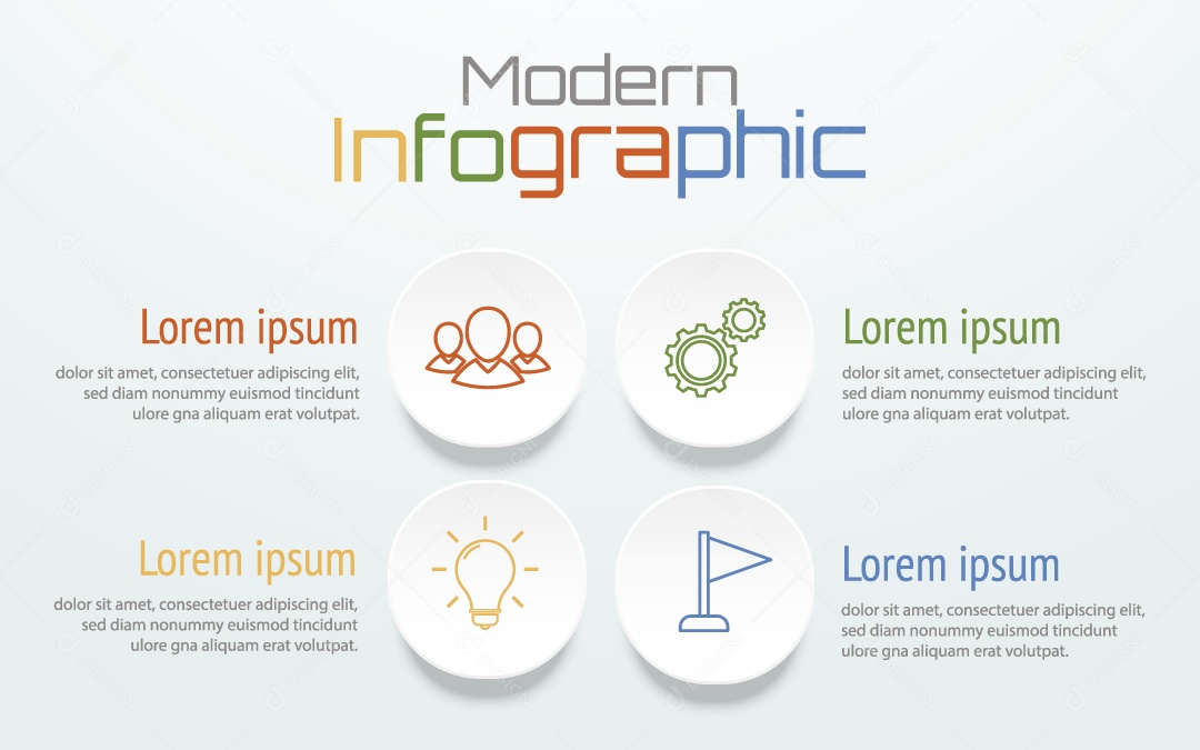 Infográfico Moderno Vetor EPS