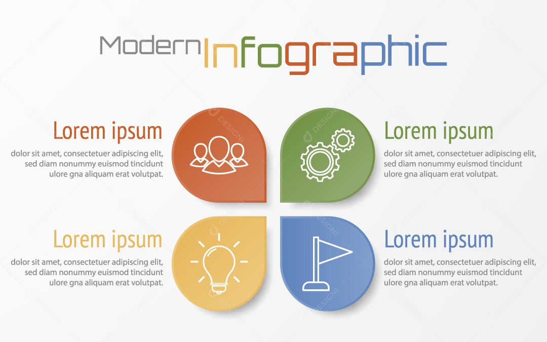 Infográfico Moderno Vetor EPS