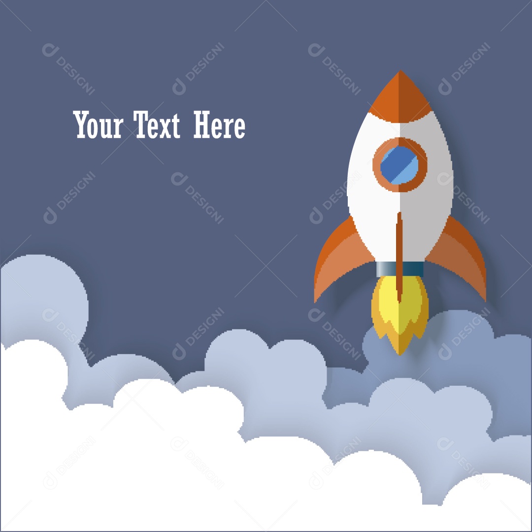 Foguete Ilustração Vetor EPS