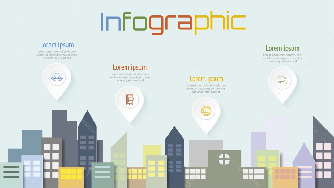 Infográfico Moderno Vetor EPS