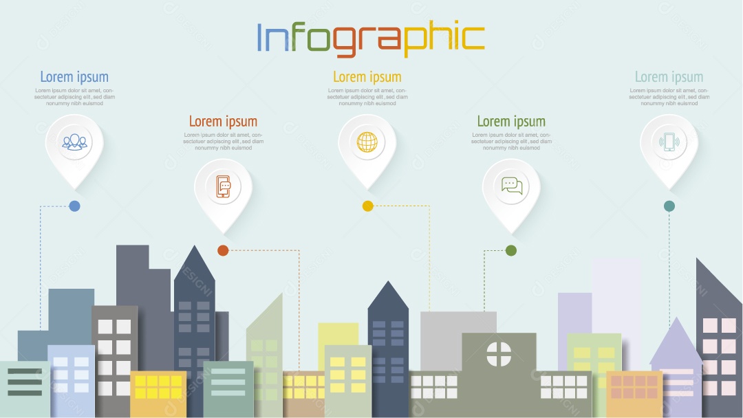 Infográfico Moderno Vetor EPS