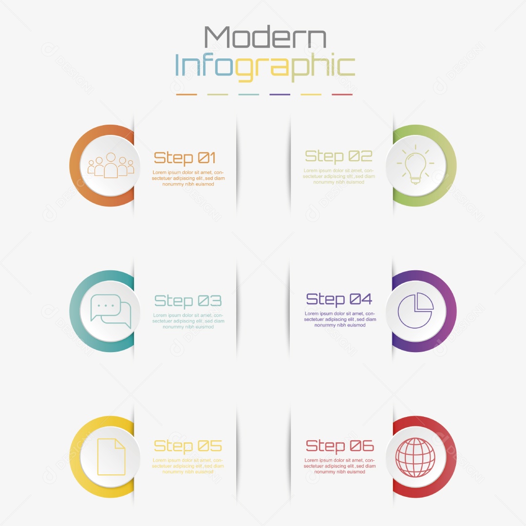 Infográfico Moderno Vetor EPS