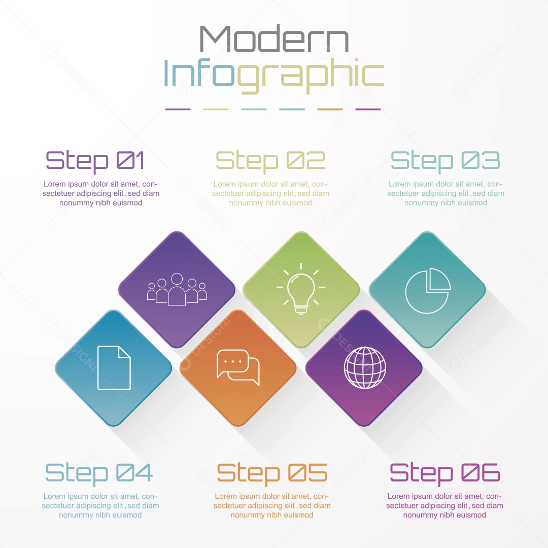 Infográfico Moderno Vetor EPS