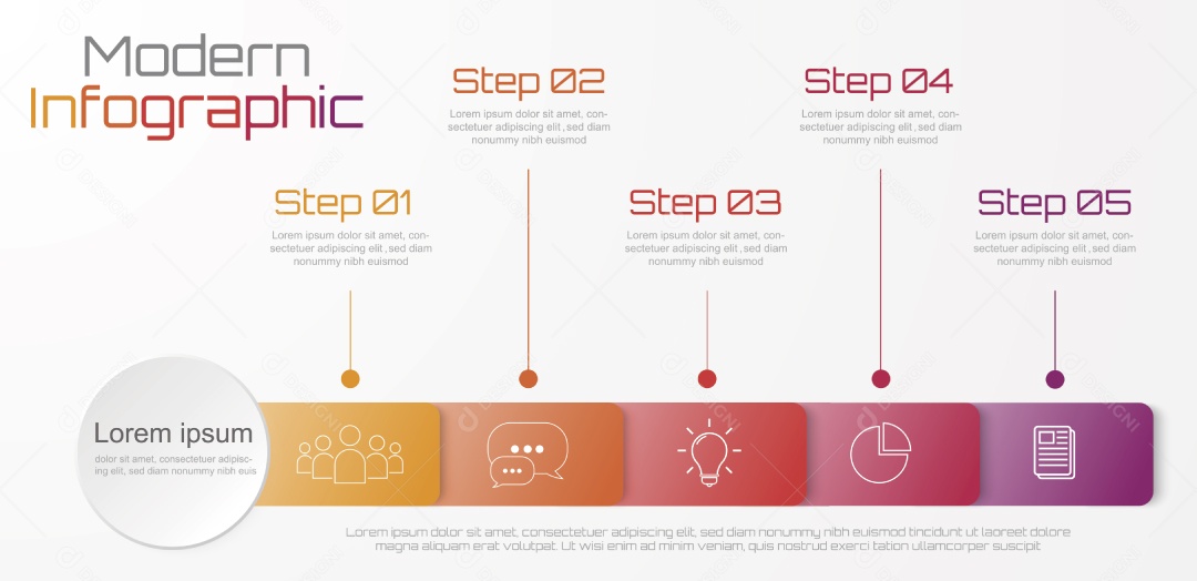 Infográfico Moderno Vetor EPS