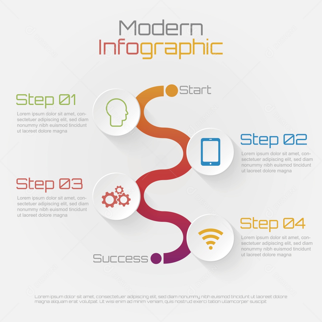 Infográfico Moderno Vetor EPS