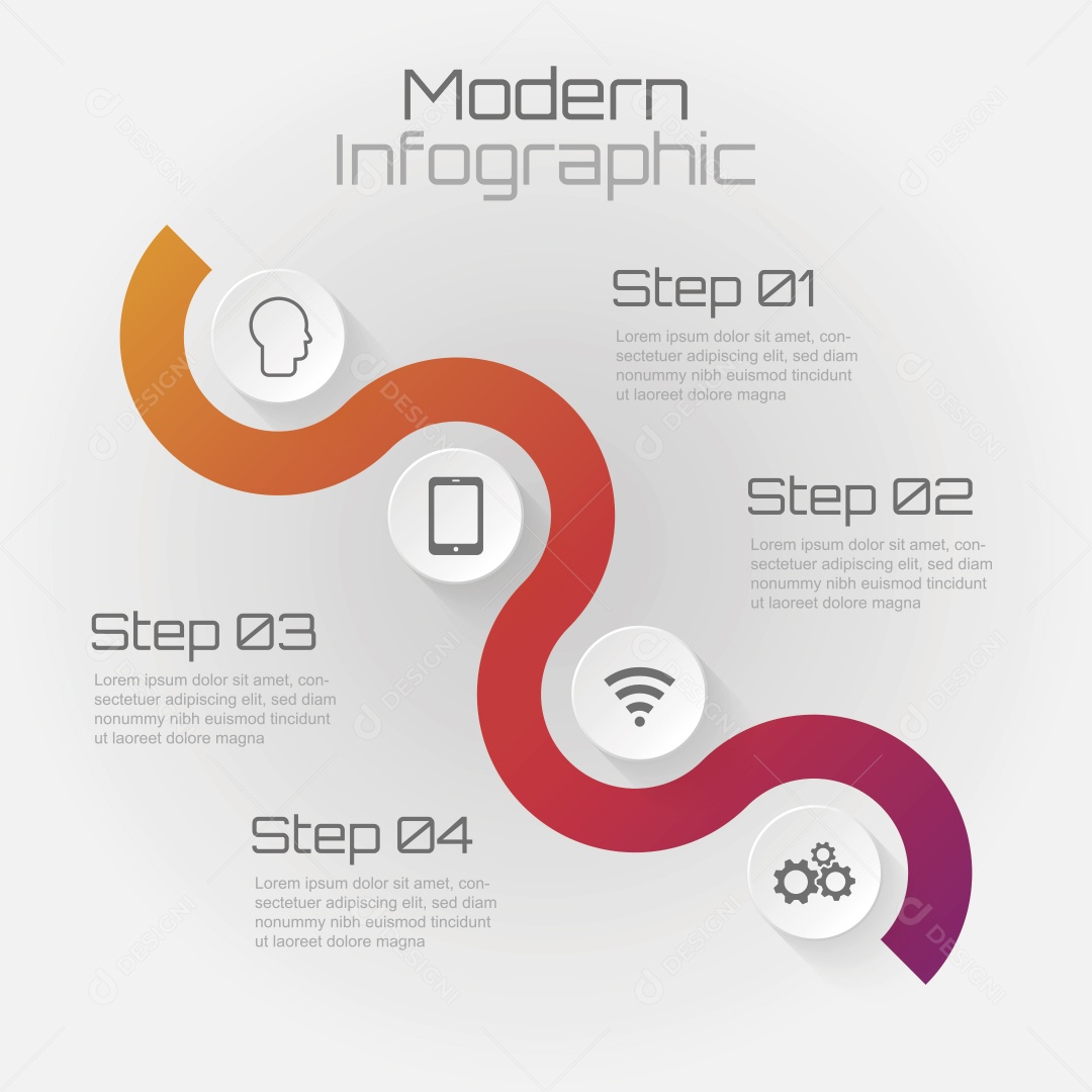 Infográfico Moderno Vetor EPS