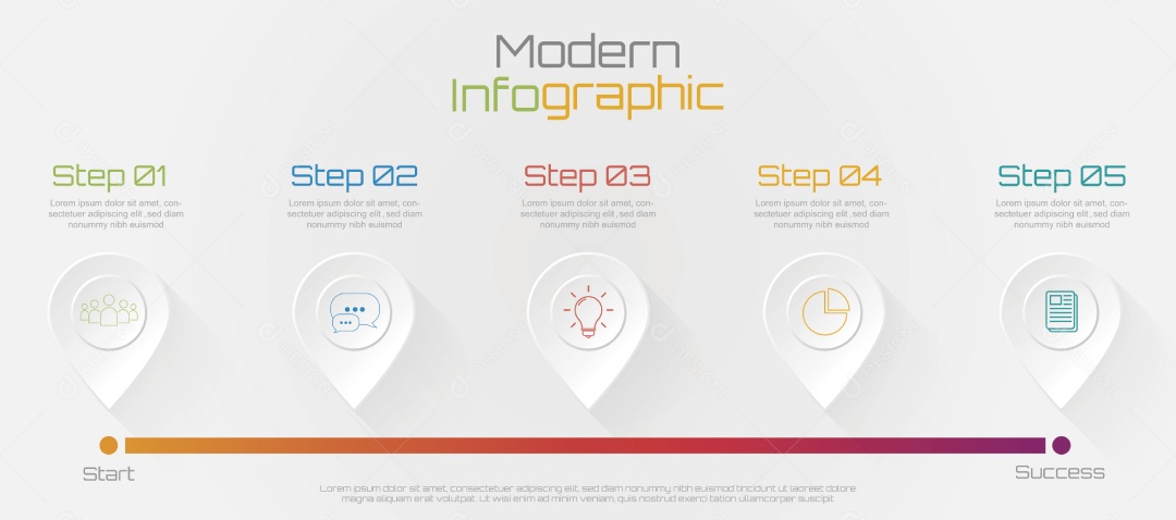 Infográfico Moderno Vetor EPS