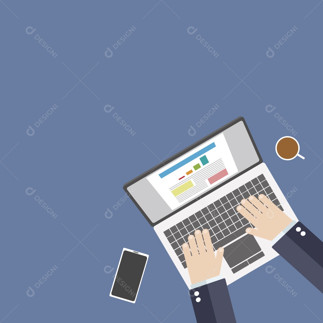 Notebook e Smartfone Vetor EPS