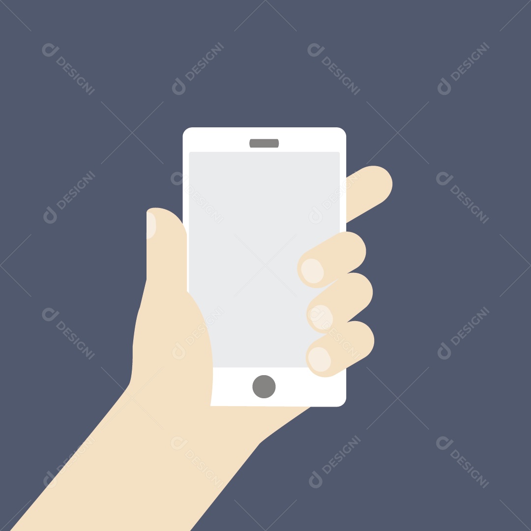 Mão Segurando Celular Vetor EPS