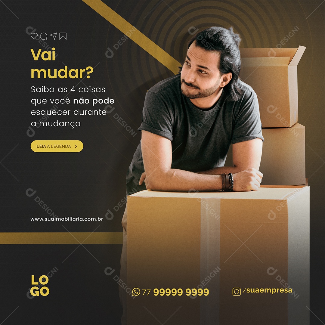 Social Media Vai Mudar Imobiliária PSD Editável