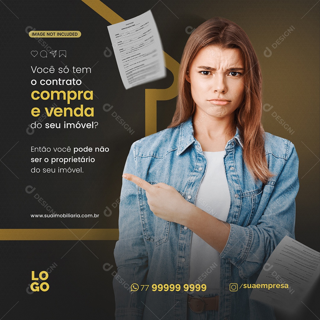 Social Media Compra e Venda Do Seu Imóvel PSD Editável